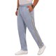 thumbnail image 4 of INSPIRE CHIC Pantalones de chándal casuales para hombre con cintura de cordón, pierna recta, rayas laterales, ropa urbana, 34 gris, 4 of 5