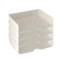 Ioensy - Organizador De Mesa, Caja Con Cajones De 4 Niveles, Juego De Bandeja Para Cartas De Escritorio Para Documentos Domésticos