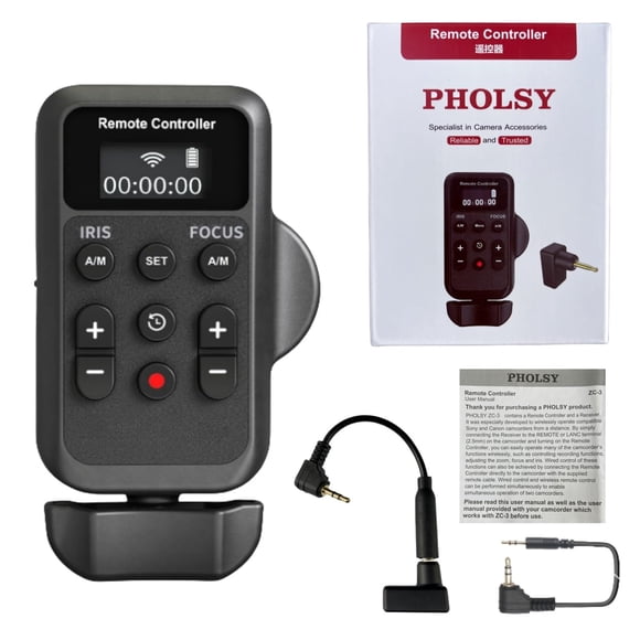 Videocámara inalámbrica con control remoto PHOLSY para Canon y Sony