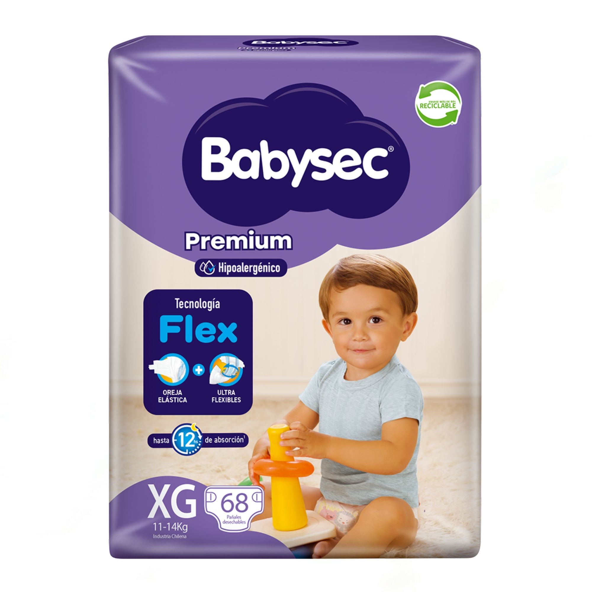 Pañales De Bebé Premium Xg, 68 Un 68 Un Babysec