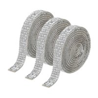 Magideal - 3Pcs Cintas De Diamantes De Diamantes De Diamantes De Diario Infructuales Cinta De Imitación De Diamantes De Imitación Múltiple Tiras De Diamantes De Blanco