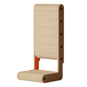 Ioensy - Rascador Para Gatos En Forma De L Almohadilla Para Rascar Para Gatos Ahorro De Espacio Resistente Bola De Juguete Incorporada Tamaño L