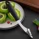 thumbnail image 2 of Herramienta Corer 3pcs con rodaja dentada y manija de goma eliminador de semillas fácilmente o cortar las patas de verduras para cocinar y parrillar eficientemente, 2 of 3