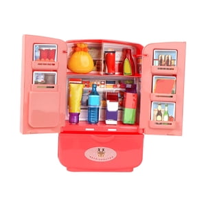 Magideal - Simulación Refrigerador Comida Cocina Juguetes Niños Pretender Juguete , Rosa