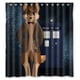 thumbnail image 1 of Cortina de ducha de Doctor Dog Tardis, juego de cortina de baño con ganchos, tamaño 66 x 72 pulgadas, 1 of 3