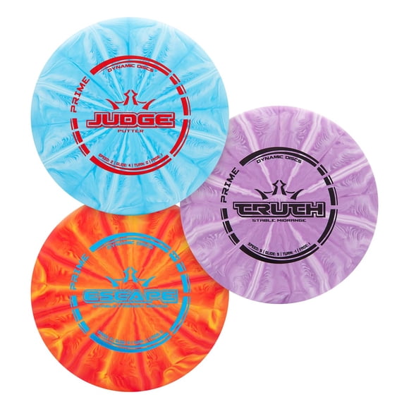 Set de disc golf D·D Dynamic Discs Prime Burst, 3 discos