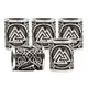 thumbnail image 1 of 5Pack Viking Rune Pendant Charm Bead Norse Nordic Nordic Hair Beard Silver, 1 of 3