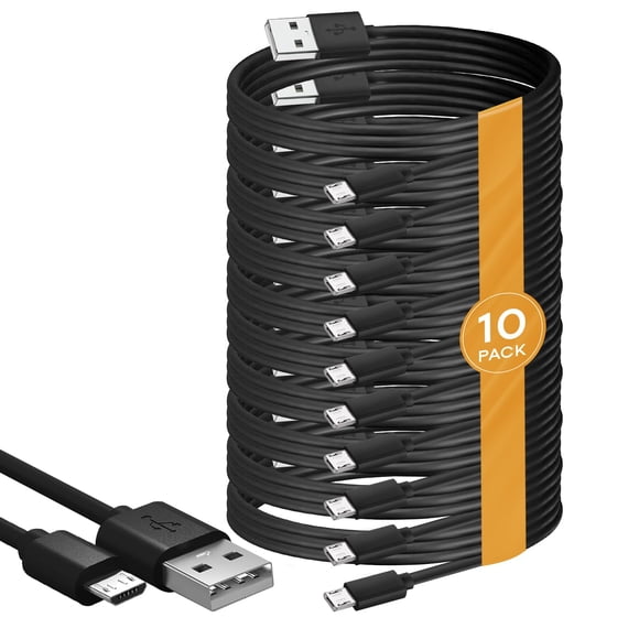 Cable USB BRENDAZ Micro USB de 3 pies (paquete de 10) para dispositivos Android