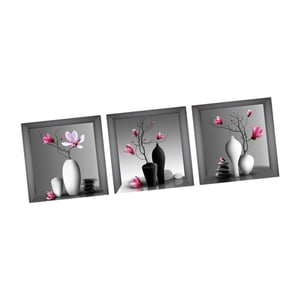 Magideal - 3 Piezas De Arte Floral Para Pared, Impresión De Pintura, Listo Para Colgar, Imágenes Estéticas De Decoración Del Hogar, Obras De Arte Florales, Para