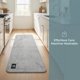 thumbnail image 4 of REGALWOVEN Alfombras y Tapetes de Cocina Lavables, Alfombra de Cocina Absorbente Antideslizante de Poliéster, Alfombra Moderna de Color Sólido Gris Claro 47" x 20", 4 of 5
