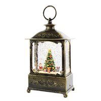 Magideal - Caja De Música De Navidad Brillante Portátil, Farol, Luz Nocturna Giratoria, Juguete Artesanal Colgante Para Fiesta, Decoración De Boda, Adorno De Reg Árbol De Navidad