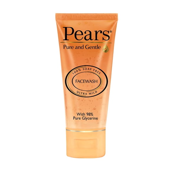 Face Wash Pears Pure & Gentle 60 g con glicerina y aceites naturales