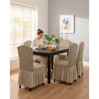 Mylhogar - Pack De 6 Fundas Protectoras Para Sillas Tejido 3D