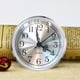 thumbnail image 3 of Inserto de reloj HILLHOME mini redondo de cuarzo plateado de 90 mm, 3 of 6