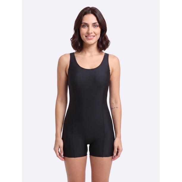 Traje de baño Deportivo media pierna negro Talla M