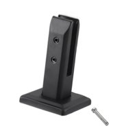 Magideal - Abrazadera De Acero Inoxidable Para Grifo De Vidrio Cuadrado, Para Cerca De Piscina, Para Casa, Jardín, Escaleras, Barandilla, Balcón, Abrazadera Para Negro