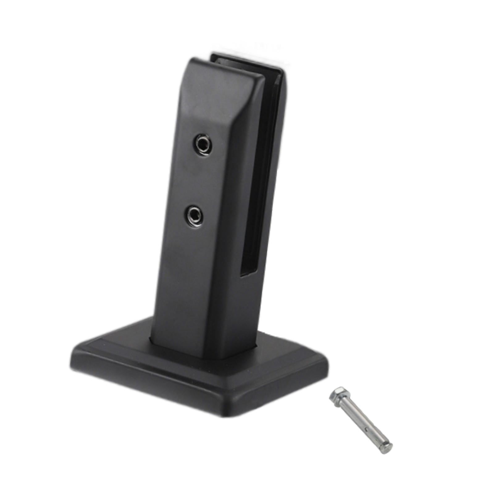 Magideal - Abrazadera De Acero Inoxidable Para Grifo De Vidrio Cuadrado, Para Cerca De Piscina, Para Casa, Jardín, Escaleras, Barandilla, Balcón, Abrazadera Para Negro