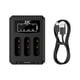 thumbnail image 1 of Cargador de batería JJC NP-BX1 USB de triple ranura para cámaras Sony, 1 of 7