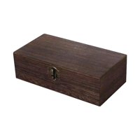 Magideal - Caja De Almacenamiento De Madera Con Tapa Con Bisagras Y Cierre Frontal, Caja De Recuerdos Pequeña, Cajas De Regalo De Madera Rústica Para Joyería, De Estilo C