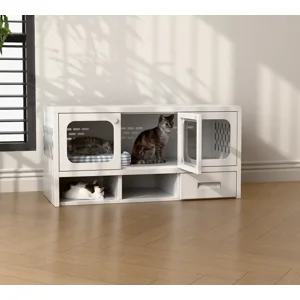 Recilock - Casa Baja Para Mascotas 3 Puertas Vitrina - Linea Pet Pc-13