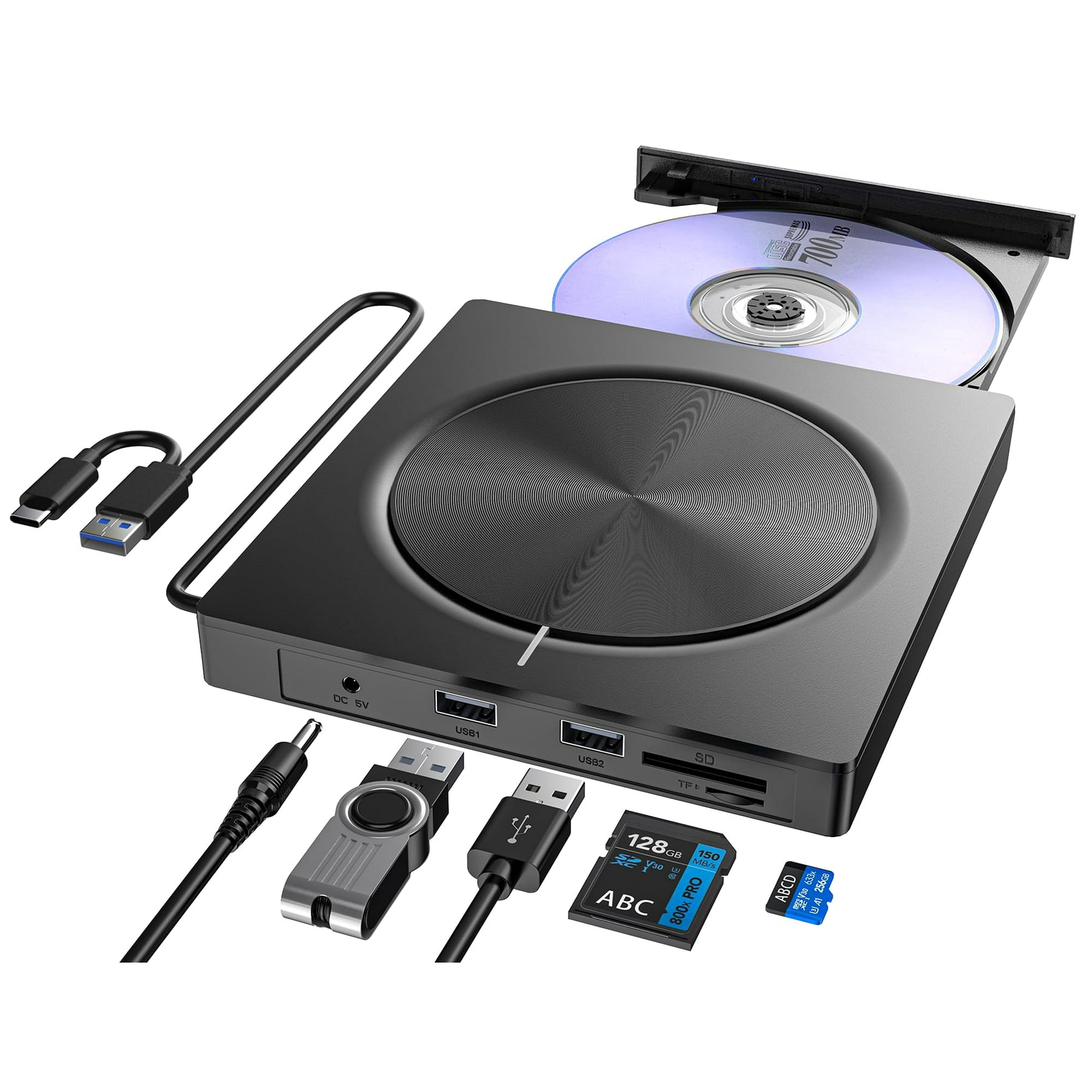 Unidad Externa De Cd/dvd Umaniy 6 En 1 Portátil Para Computadora Portátil O De Escritorio