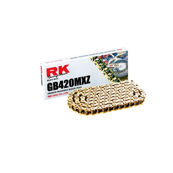 Cadena de transmisión RK Racing GB420MXZ-116 dorada