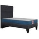 thumbnail image 1 of Cama Europea America-Azul + Respaldo Atenas 1 PL Tela Negro, 1 of 8