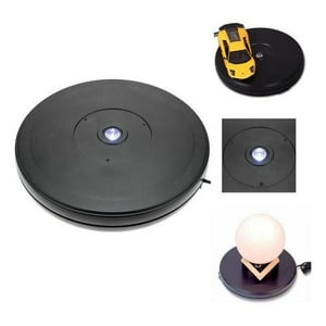 Genérico - Base Giratoria De Fotografía O Exhibición 360° Con Led Negro