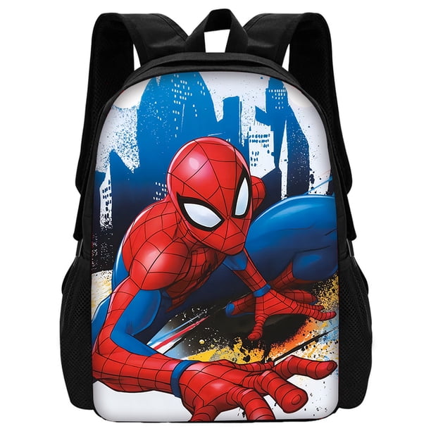 Cartoon M-Marvels Spider 3 pcs set Child School Backpack with Lunch Bags ,Pencil Bags School Bags for Boys Girls Best Gift-Man