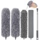 thumbnail image 1 of Plumeros de microfibra para limpieza - Plumero 5 en 1, lavable, extensible, con poste de extensión de acero inoxidable, kit de limpieza flexible para ventiladores de techo, muebles y cocina., 1 of 7