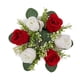 thumbnail image 5 of Centros De Mesa De Anillo De Vela Floral Artificial Para Cena, Fiesta, Día De Acción De Gracias, Rojo, 5 of 5