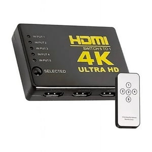 Genérico - Switch Hdmi 4K 5X1 Splitter Video Full Hd Control Remoto