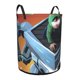 thumbnail image 2 of Ejen Ali Cesta de lavandería de gran capacidad redonda con asa, bolsa para ropa sucia plegable, almacenamiento para dormitorio, baño y lavadero 44x35 cm, 2 of 6
