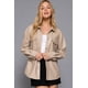 thumbnail image 4 of Chaqueta Camisa Saronite Cuero Sintético Beige Mujer, 4 of 5