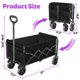 thumbnail image 2 of Carrito plegable tipo wagon Yollber, capacidad de 127 kg, negro, 2 of 9