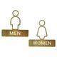 thumbnail image 1 of Letrero De Ba?o Decorativo Para Hombre Y Mujer, Tablero De Se?alización De Metal Para Pared De Ba?o, Restaurante, 1 Par, 1 of 5