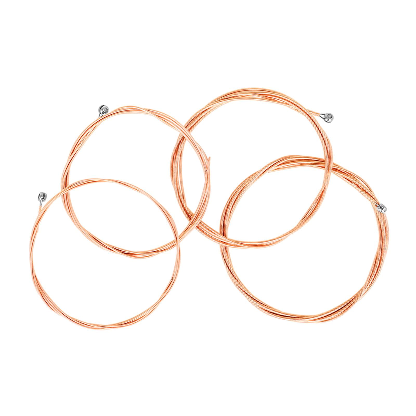 Magideal - 4 Uds Cuerdas Para Bajo Acústico Cuerdas Para Bajo Acústico Para Artistas Principiantes, Herida De Cobre, Accesorios Para Bajo Eléctrico Bajo Acústico