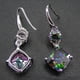thumbnail image 2 of Elagant 925 Silver Plated Rainbow Mystic Topaz Drop Hook Earrings For Women Engagement Wedding Ear Jewelry, 2 of 2