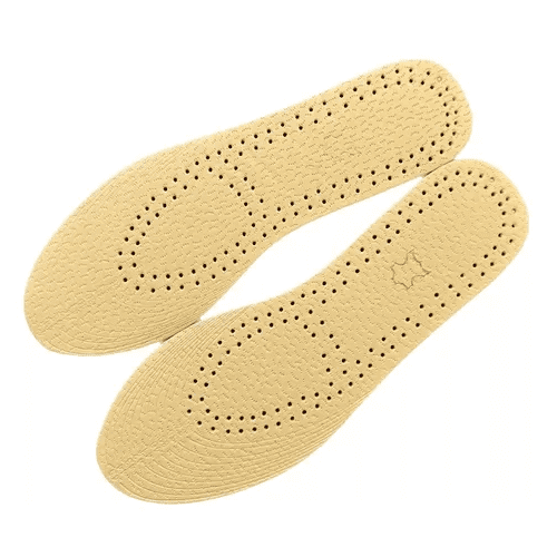 Genérico - Plantillas De Cuero Anti Transpirable Ultra Finas 2 Pares Color Caqui Tamaño De La Plantilla 35-46