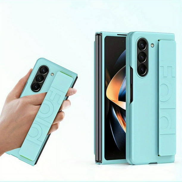 For Samsung Z Fold4 Mobile Phone Case Elastic Wrist Strap One Flap Folding Screen PC Case
