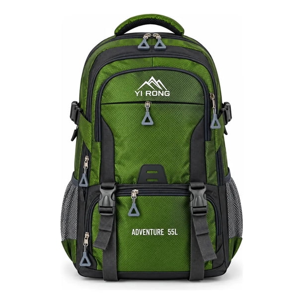 Mochila Trekking 55 L Gran Capacidad con 5 Compartimientos y Ajustes