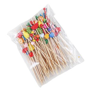 Bothyi - 100 Palillos Para Comida De 4,7 Pulgadas, Palitos De Cóctel Para Postre, Accesorios De Cóctel, Aperitivos