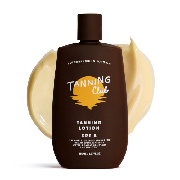 Loción bronceadora Tanning Club SPF 8, 150 ml, cuidado solar hidratante