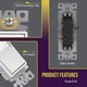 thumbnail image 4 of Interruptor de luz ENERLITES Decorator Paddle Rocker 15A 120V/277V, 4 of 7