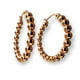 thumbnail image 1 of Argollas Aros Minimalista Esferas Hoop Chapadas En Oro 18k, 1 of 3