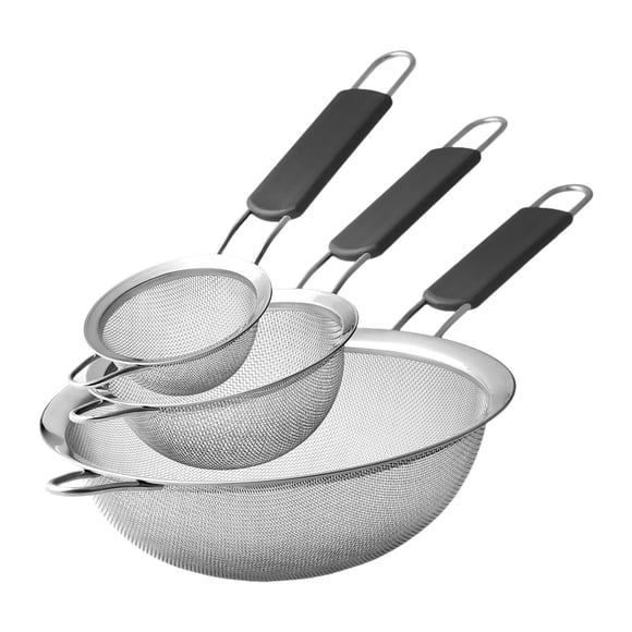 Tamiz Fino Para Preparación De Alimentos, Cocina, Arroz, 3 Piezas