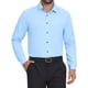thumbnail image 1 of INSPIRE CHIC Camisa de Vestir de Manga Larga con Botones de Color Sólido para Hombre Regreso a Clases S Azul Claro, 1 of 5