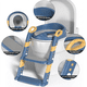 thumbnail image 3 of Asiento de Entrenamiento para Baño para Niños con Escalera Antideslizante, Taburete Plegable Infantil, 3 of 4