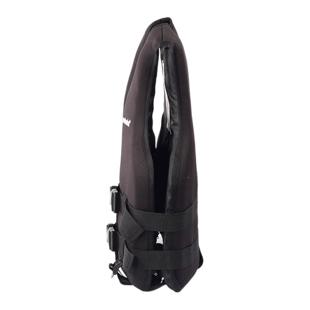 Ayudas de flotabilidad para kayak, impermeables, agradables para la piel, transpirables, con doble cincha en la espalda. Negro L