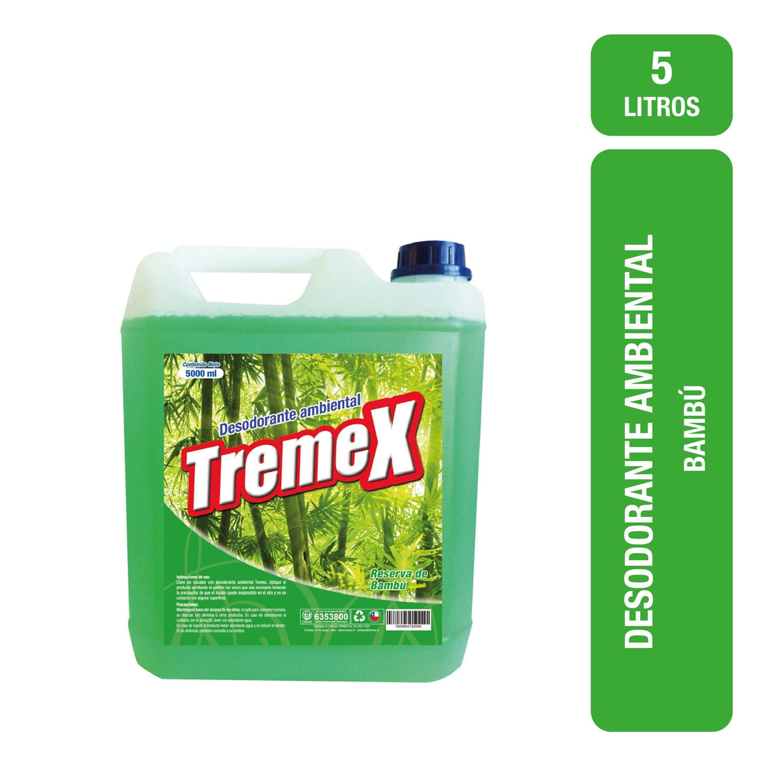 Desodorante Ambiental Tremex Bambú 5l | Aroma Fresco Y Natural